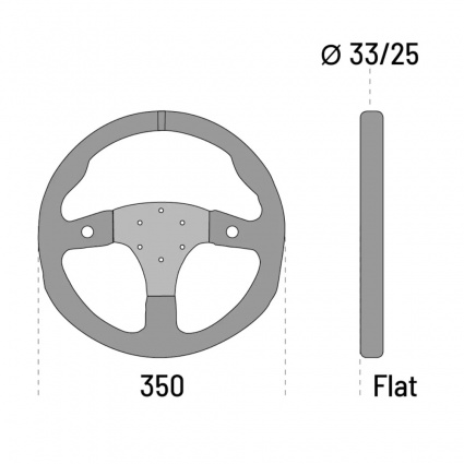 Sparco R350 Black Suede Steering wheel