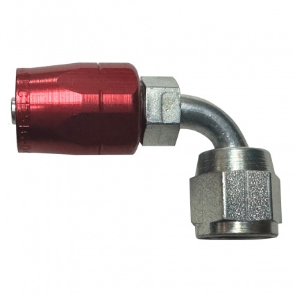 Aeroquip 90˚ Swept Aluminium Fittings Red/Blue