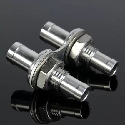 T7 Twin 1/2'' to 5/8'' Push-On Male-Male Bulkhead Adaptor