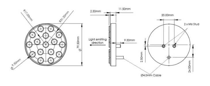 Cartek FIA 8874-2019 Circular rain Light (STATIC/FLASHING)