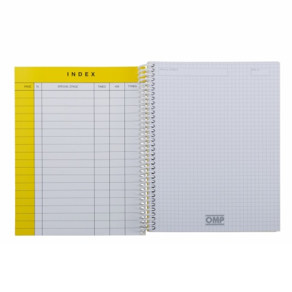 OMP Co-Drivers Pace Note Pad