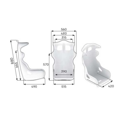 OMP HTE-R / HTE-R XL GRP Composite Seat