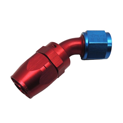 Aeroquip 45˚ Swept Aluminium Swivel Fittings Red/Blue