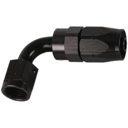 Aeroquip 90˚ Swept Aluminium Fittings Classic Black