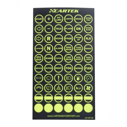 Cartek UV Sticker Sheet For Wireless Control System