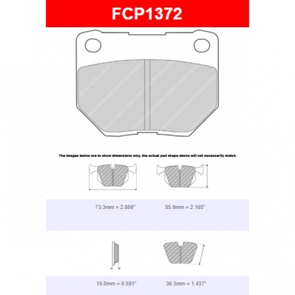 Ferodo FCP1372R DS3000 Rear Brake Pads Subaru