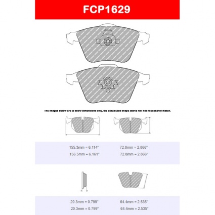 Ferodo FCP1629H DS2500 Brake Pads