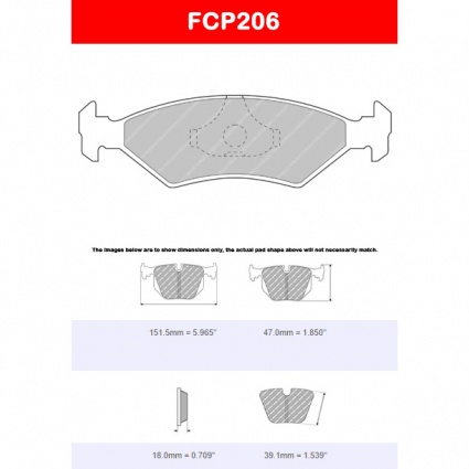 Ferodo FCP206R DS3000 Brake Pads