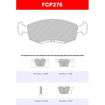 Ferodo FCP276R DS3000 Brake Pads