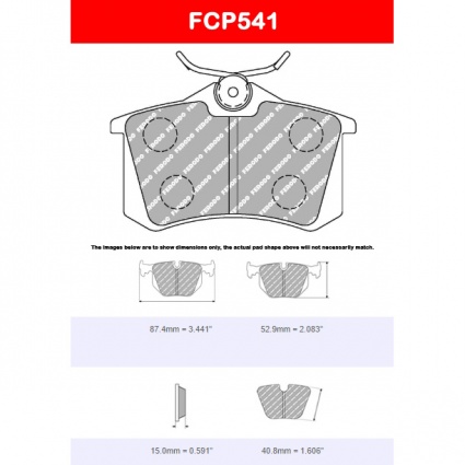 Ferodo FCP541H DS2500 Brake Pads