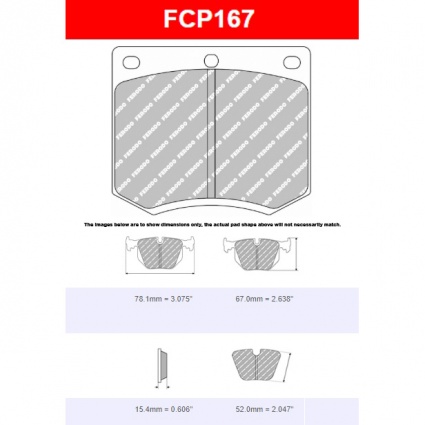 Ferodo Front  FCP167R DS3000 Brake Pad