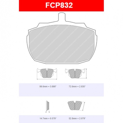 Ferodo Front FCP832R DS3000 Brake Pad