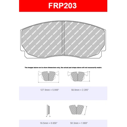 Ferodo Universal FRP203R DS3000 Brake Pad