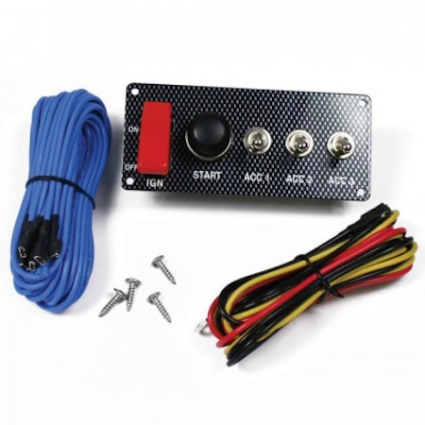 Grayston Carbon Starter Switch Panel With 3 Accessory Switches