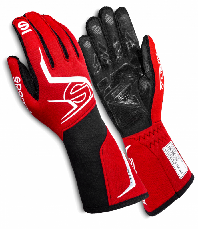 Sparco Tide Race Gloves Red, Sparco HTX Rally Gloves, Pre-Curved Racing  Gloves, Sparco 001356RSNR