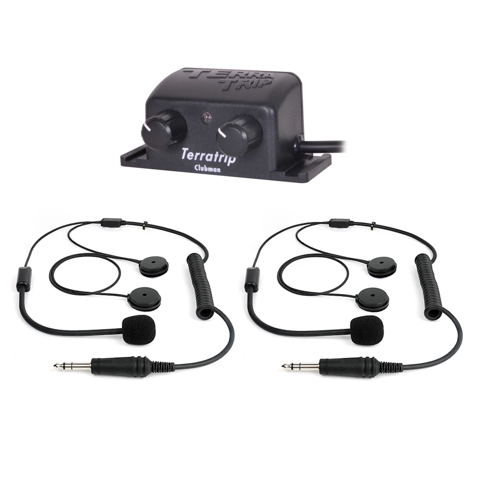 Terraphone Clubman Intercom Kit - 2 Pro Open Face Headsets