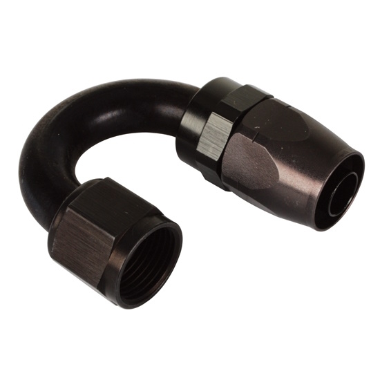 Aeroquip 180˚ Swept Aluminium Fittings Classic Black