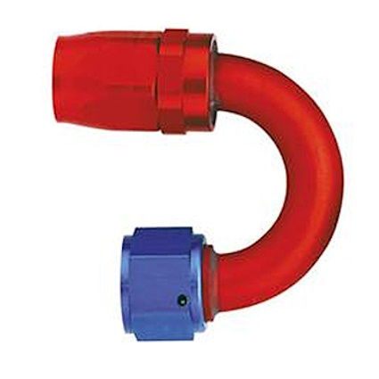 Aeroquip 180˚ Swept Aluminium Fittings Red/Blue | Rallynuts