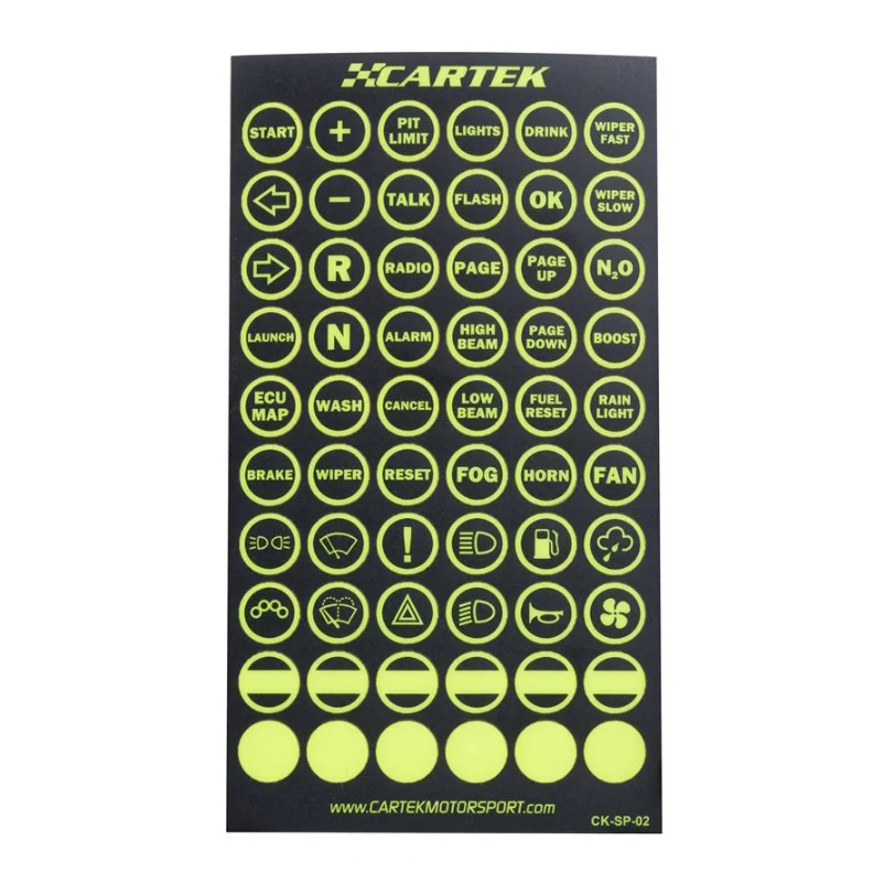 Cartek UV Sticker Sheet For Wireless Control System