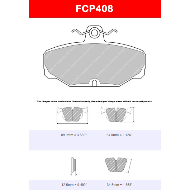 Ferodo FCP408H DS2500 Brake Pads