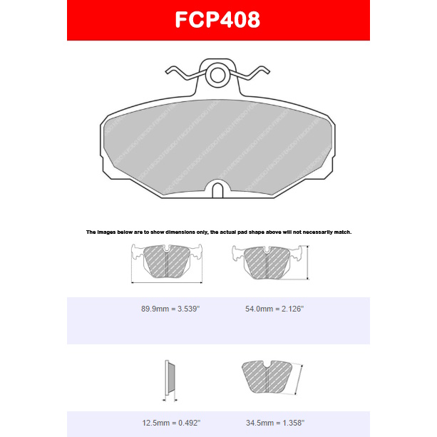 Ferodo FCP408R DS3000 Brake Pads