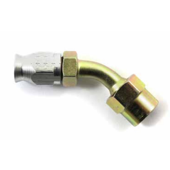 Mocal 45 Degree Plated Steel Swept Female Fittings