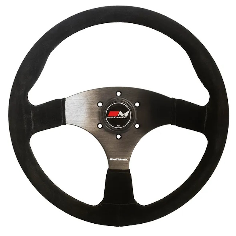 Motamec Flat Dish Steering wheel 350mm - Black