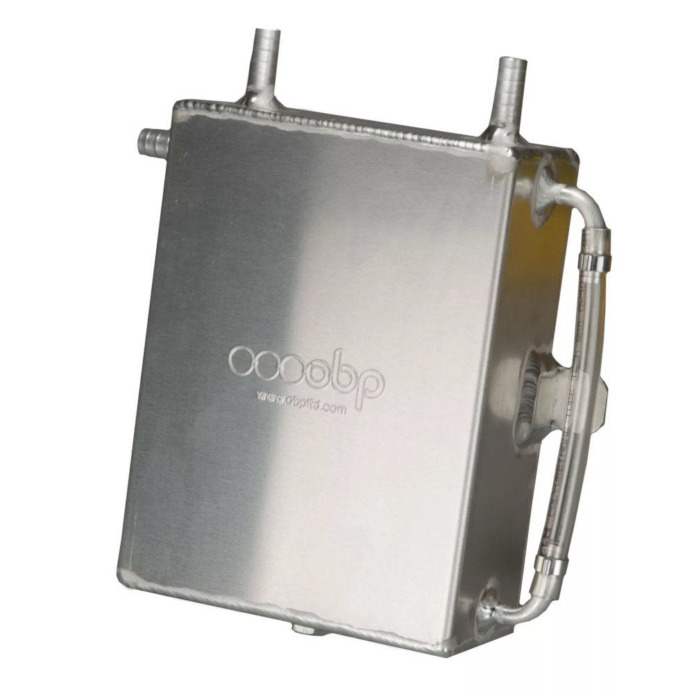 OBP 2 Litre Square Bulkhead Mounted Oil Catch Tank