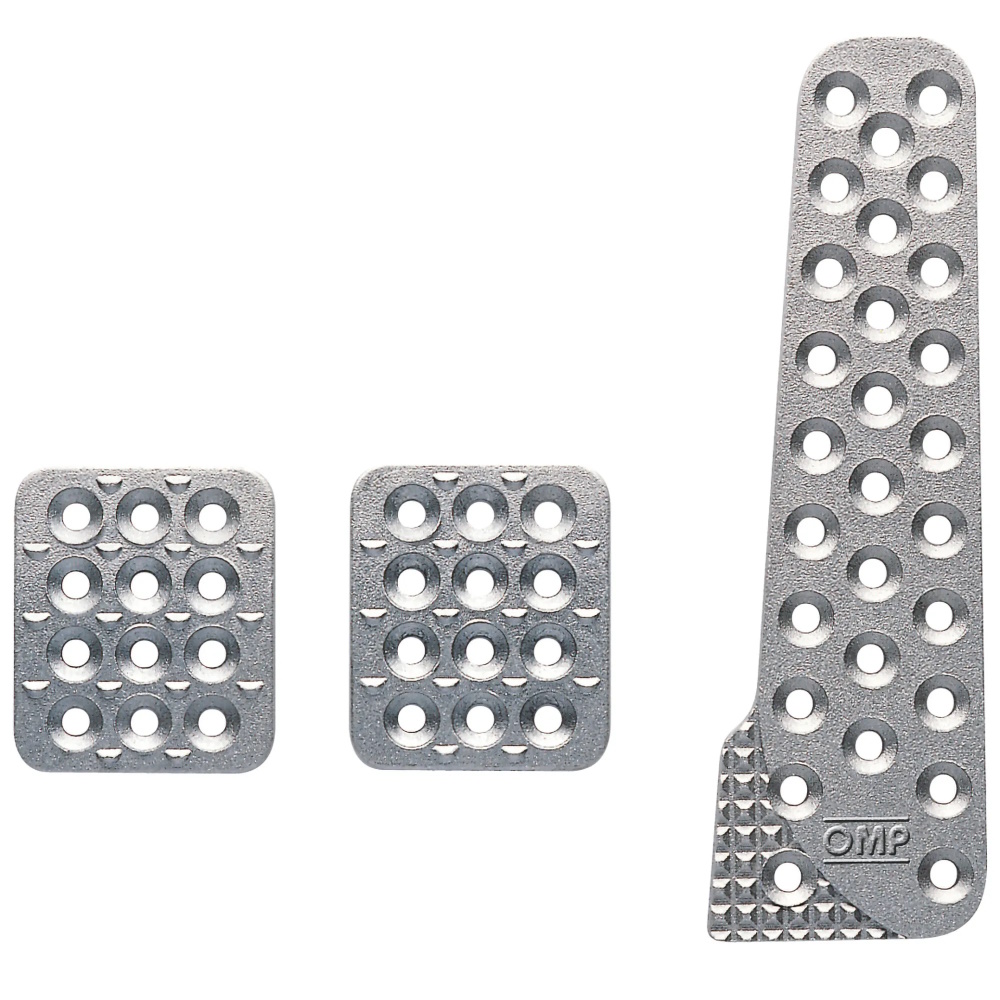 OMP Aluminium Pedal Set Sandblasted