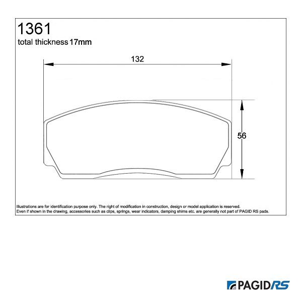 Pagid E1361 RS29 Yellow Brake Pads