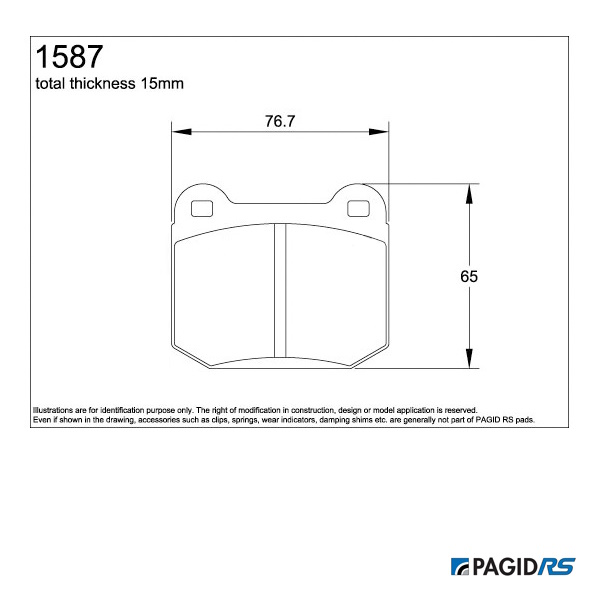 Pagid E1587 RS29 Yellow Brake Pads