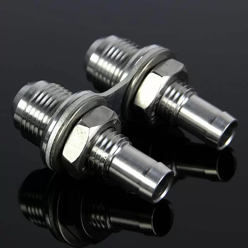 T7 Twin 1/2'' to -10 AN Push-On Male-Male Bulkhead Adaptor