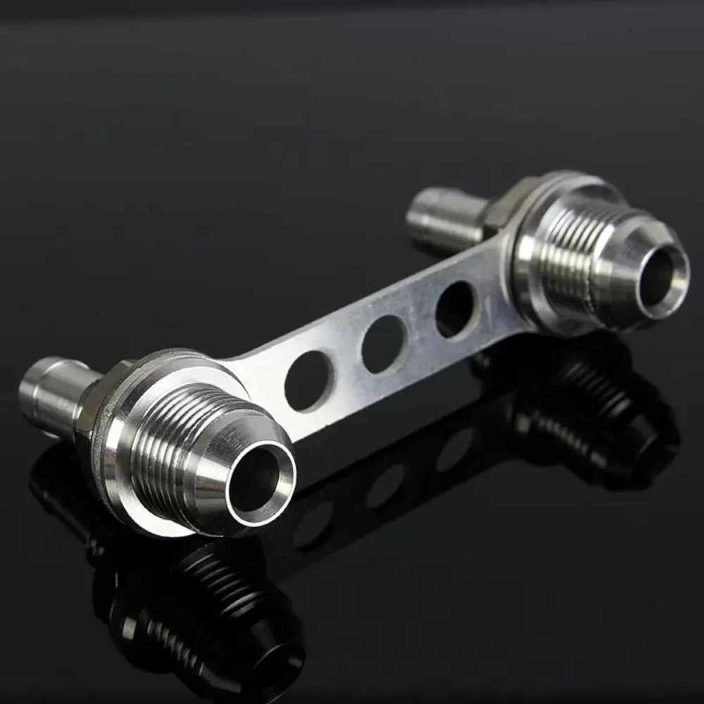 T7 Twin 1/2'' to -10AN Push-On Male-Male Bulkhead Adaptor