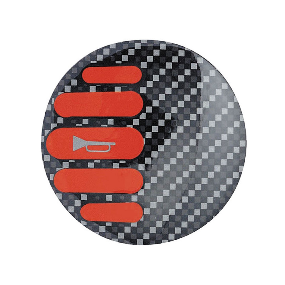 Sparco Red Carbon Horn Badge