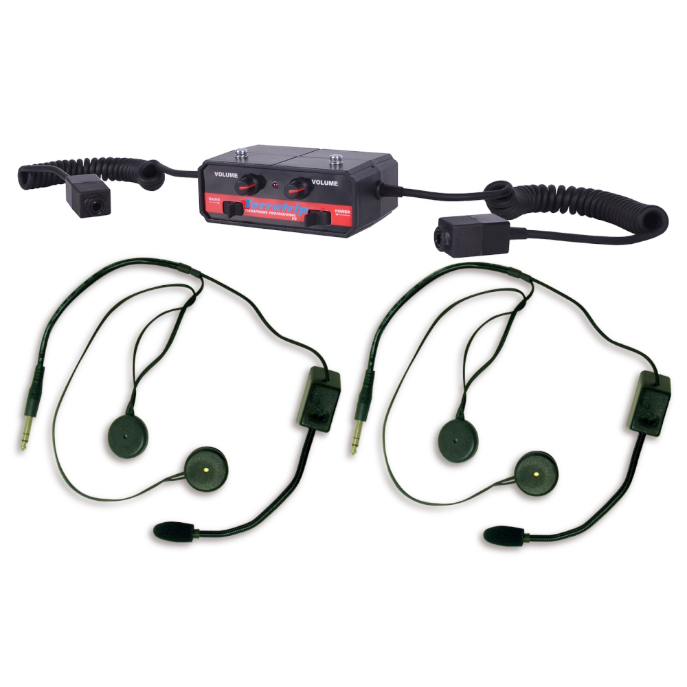 Terraphone Professional Intercom Kit - 2 Open Face Headsets