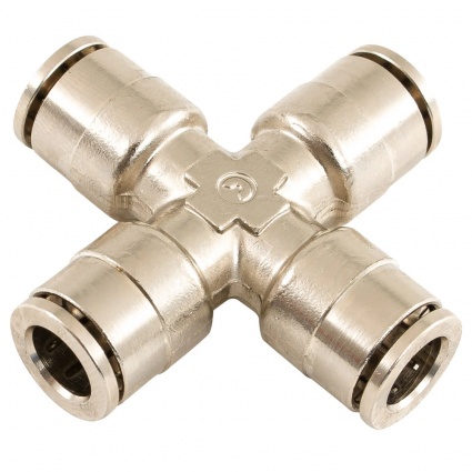 Lifeline 8mm 4 Way Equal Cross Connector