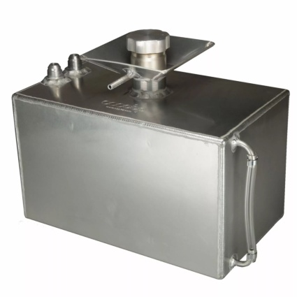 OBP 3 Gallon Square Aluminium JIC Foam Filled Fuel Tank with Splash Bowl