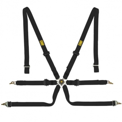 OMP 0202B HSL - Saloon Pull Up 6 Point Harness