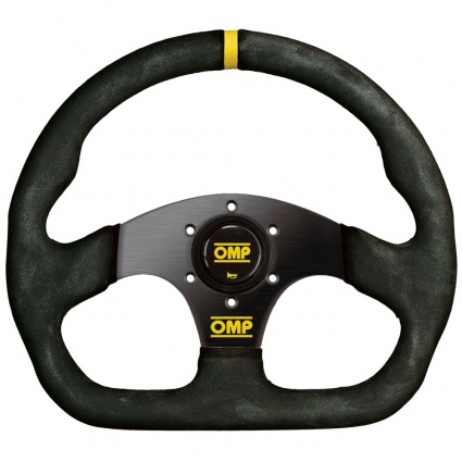 OMP Superquadro Steering Wheel Black Suede