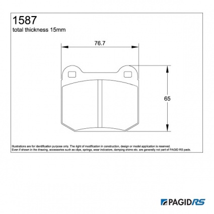 Pagid E1587 RS29 Yellow Brake Pads