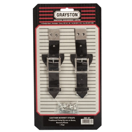 Pair Leather Bonnet Straps