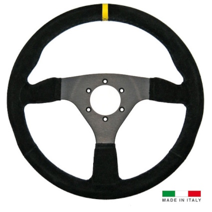 R-Tech 300mm Flat Suede Steering Wheel