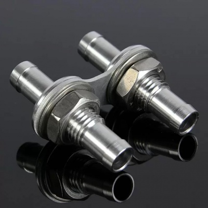 T7 Twin 1/2'' to 1/2'' Push-On Male-Male Bulkhead Adaptor