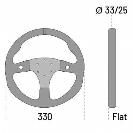 Sparco R330B Black Suede Steering wheel