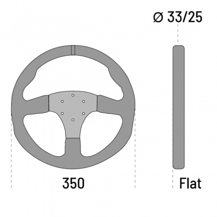 Sparco R350B Black Suede Steering wheel