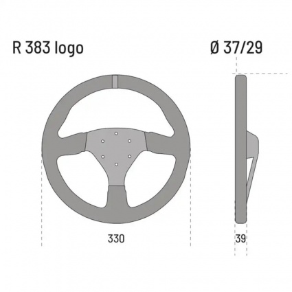 Sparco R383 Logo Steering wheel