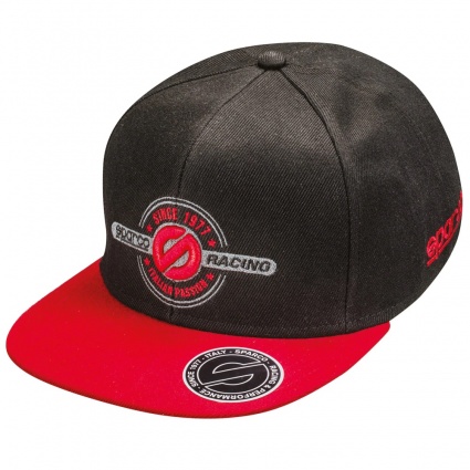 Sparco Rebel Baseball Cap Youth Black/Red