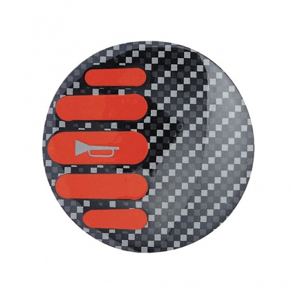 Sparco Red Carbon Horn Badge