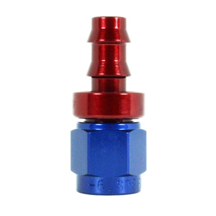 Speedflow -6 JIC  Aluminium Female Push On Fitting for 3/8 Hose