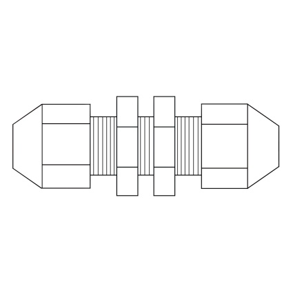 Through Bulkhead Straight Tube Joiner for AT-10